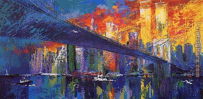 The Brooklyn Bridge painting - Leroy Neiman The Brooklyn Bridge art painting